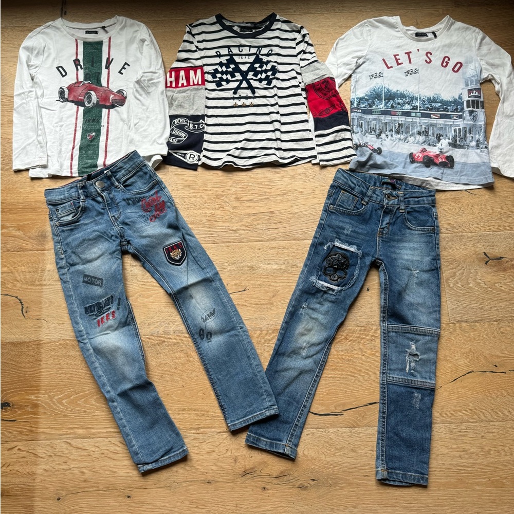 IKKS boys Racing lot/bundle European Designer Christmas outfits sz5-6 pricefirm!